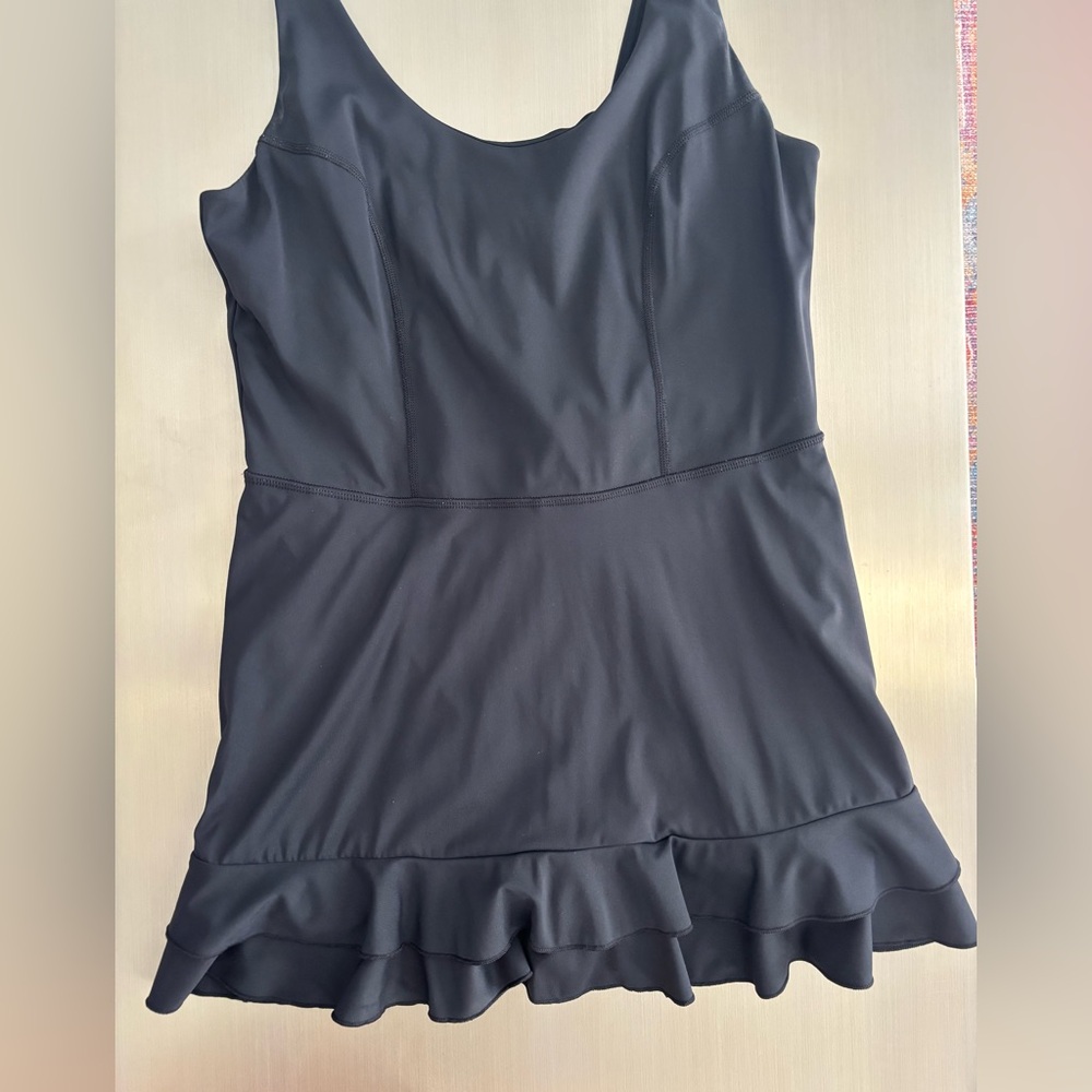 Athletic dress with ruffle details and built in shorts